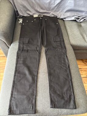 ICON Men's Black Cargo Pants with Utility Pockets